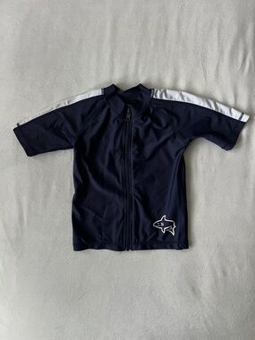 Koala Kids Navy Swim Top with White Logo
